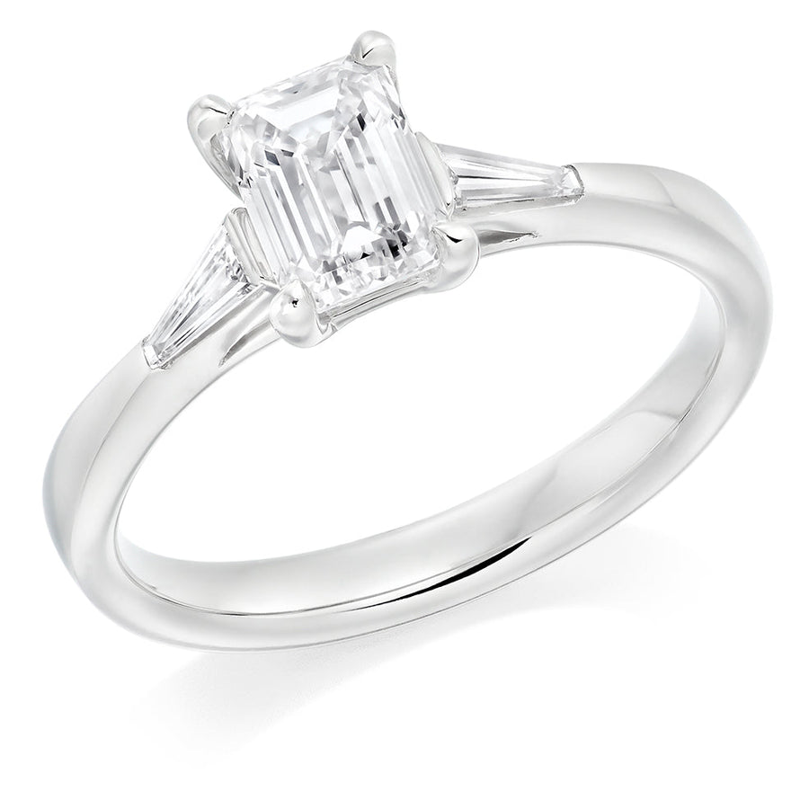 Bar Trilogy Emerald Cut Trilogy Ring