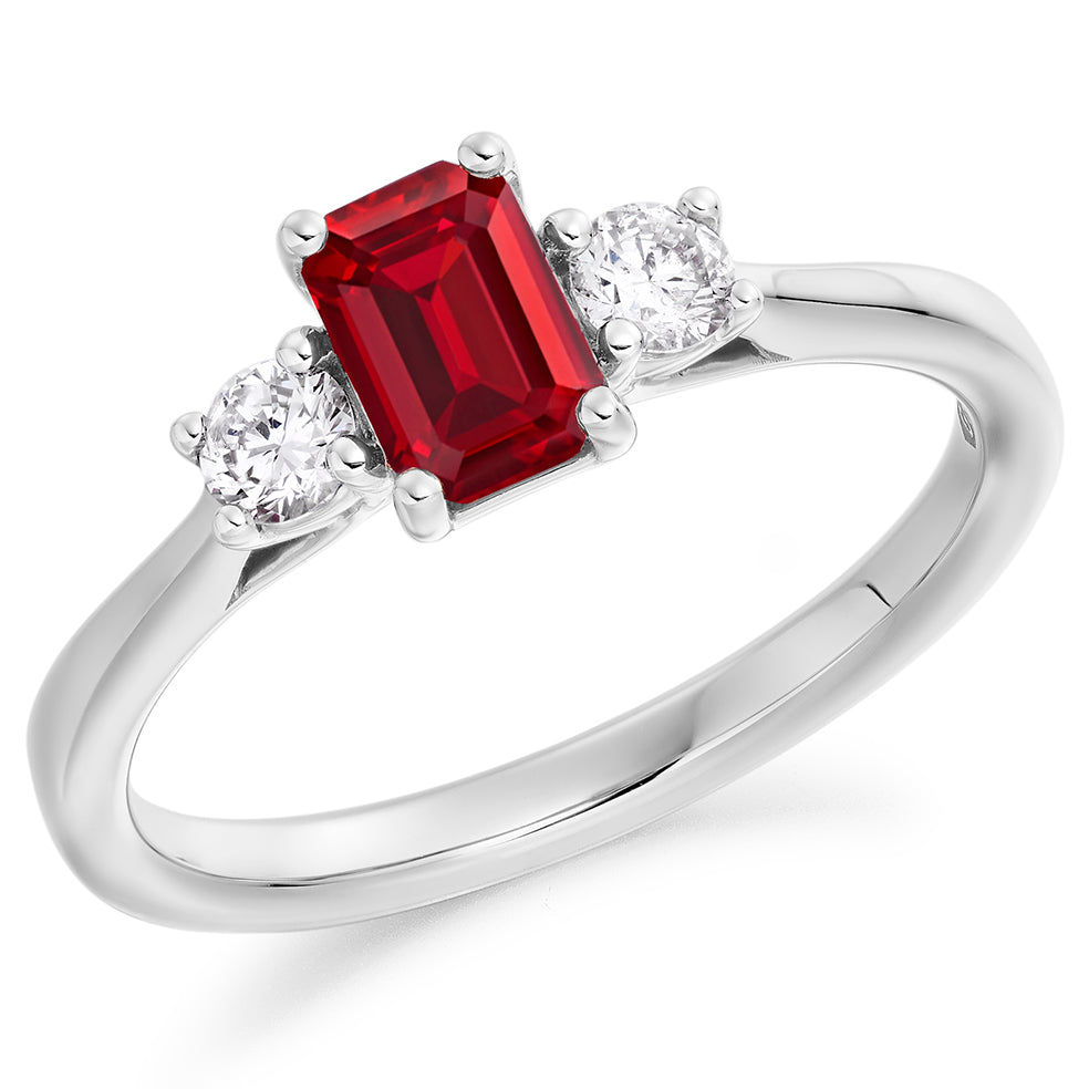 Trilogy Set with Plain Shoulders Trilogy Ring