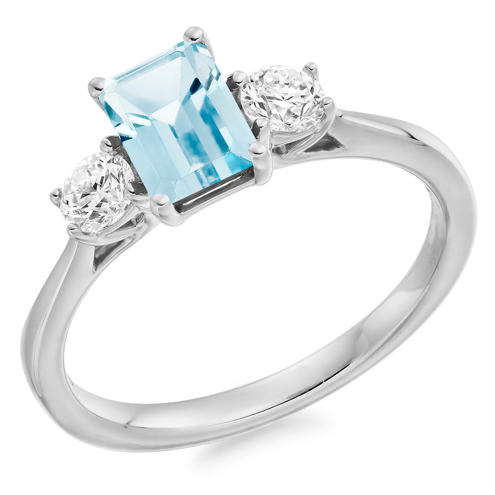 Trilogy Set with Plain Shoulders Trilogy Ring