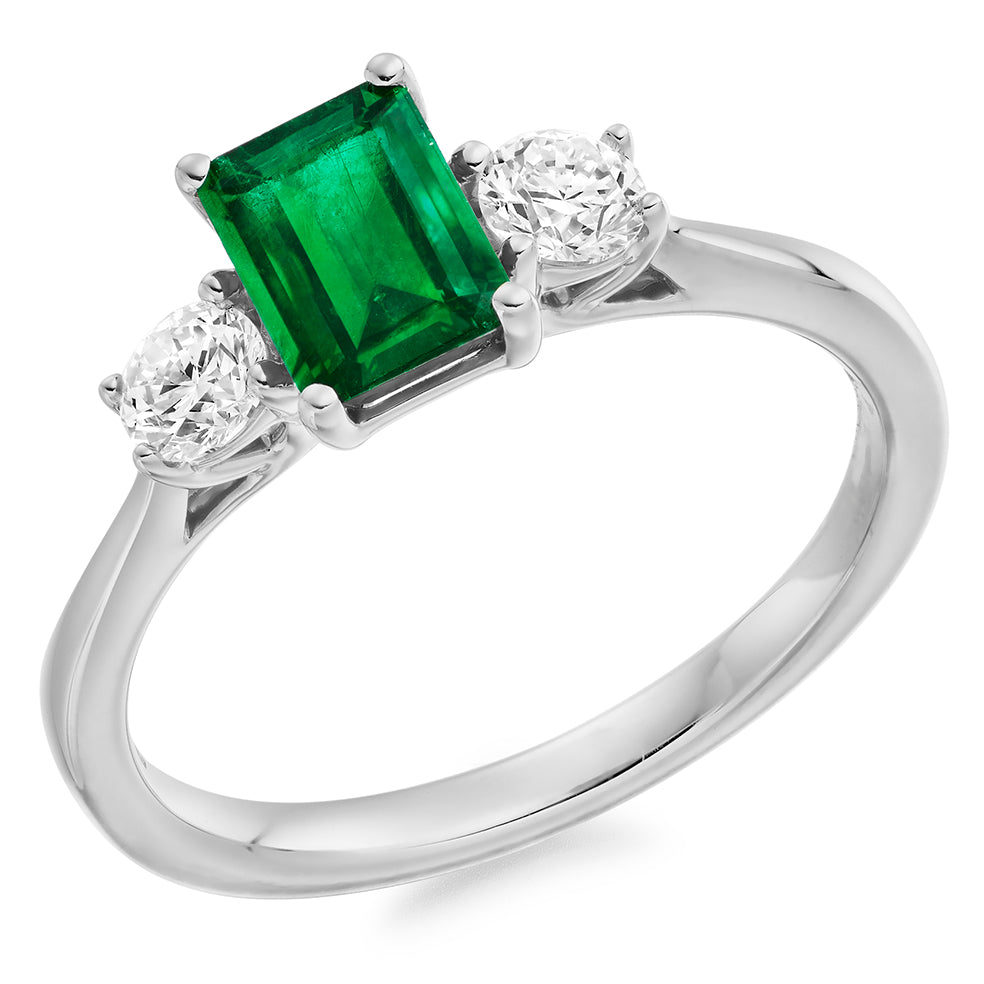 Trilogy Set with Plain Shoulders Trilogy Ring