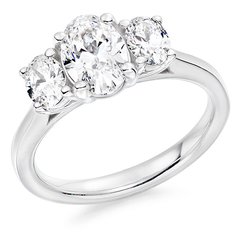 Classic Trilogy Oval Cut Trilogy Ring