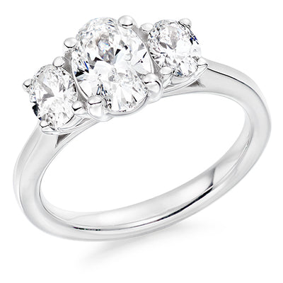 Classic Trilogy Oval Cut Trilogy Ring