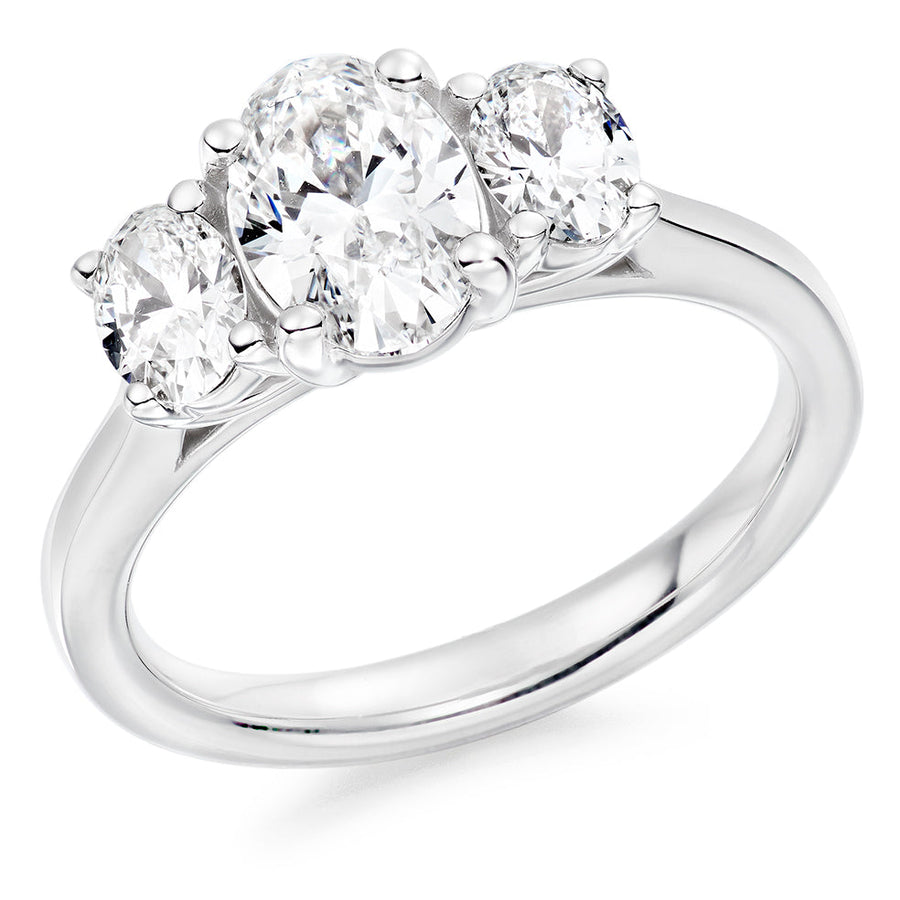 Classic Trilogy Oval Cut Trilogy Ring