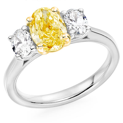 Close-Set Trilogy Oval Cut Trilogy Ring