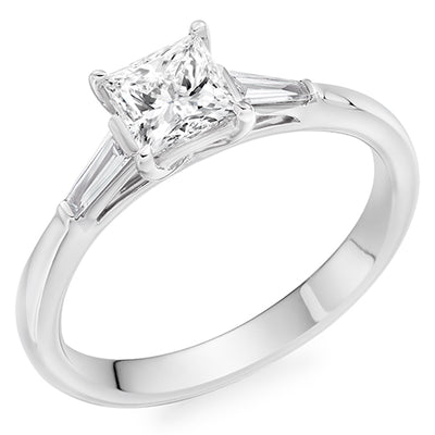 Bar Trilogy Princess Cut Trilogy Ring