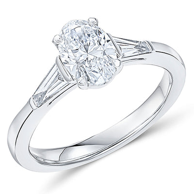 Bar Trilogy Oval Cut Trilogy Ring