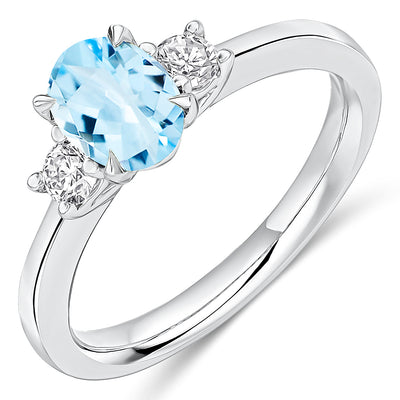Trilogy Set with Plain Shoulders Trilogy Ring