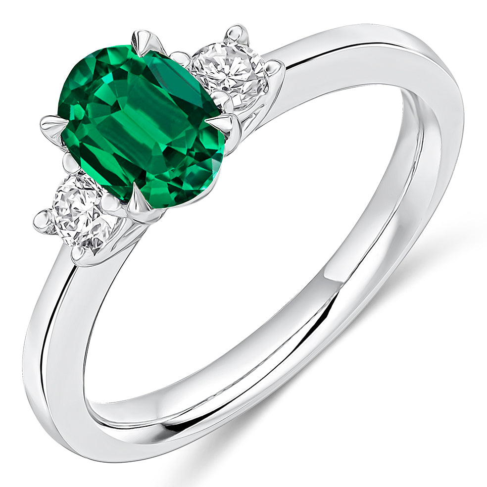 Trilogy Set with Plain Shoulders Trilogy Ring