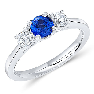 Trilogy Set with Plain Shoulders Trilogy Ring