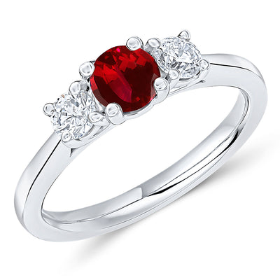 Trilogy Set with Plain Shoulders Trilogy Ring