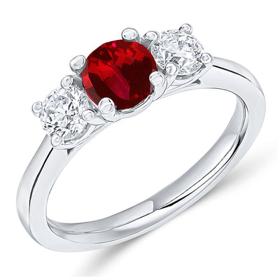 Trilogy Set with Plain Shoulders Trilogy Ring