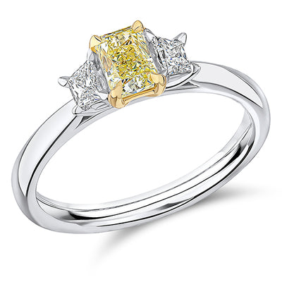 Traditional Trilogy Radiant Cut Trilogy Ring