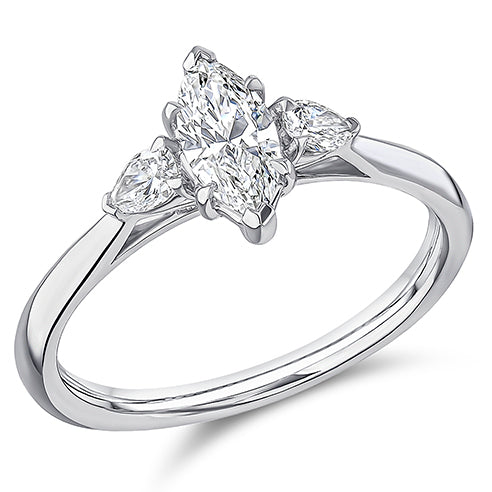 Trilogy Marquise Cut Trilogy Ring
