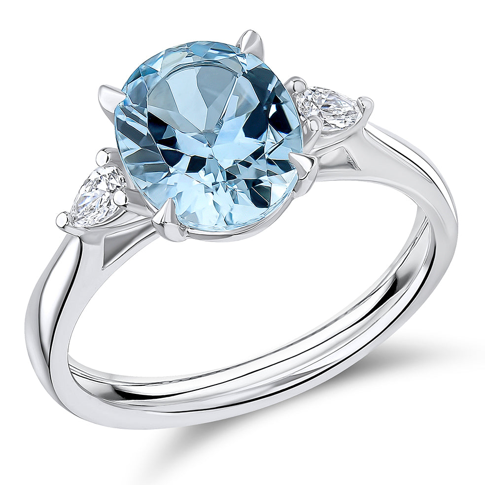 Trilogy Set with Plain Shoulders Trilogy Ring