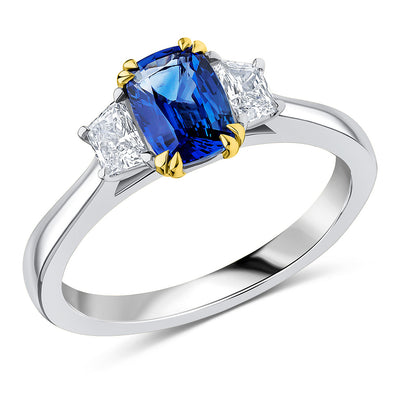 Trilogy Set with Plain Shoulders Trilogy Ring
