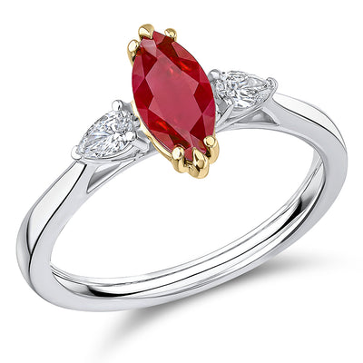 Trilogy Set with Plain Shoulders Trilogy Ring