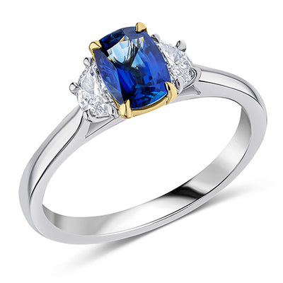 Classic Trilogy Sapphire & Diamond Trilogy Ring