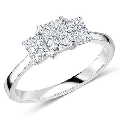 Three-Stone Trilogy Radiant Cut Trilogy Ring
