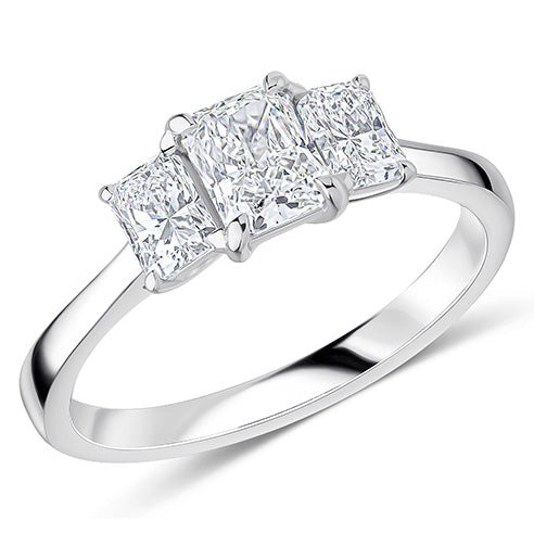 Three-Stone Trilogy Radiant Cut Trilogy Ring