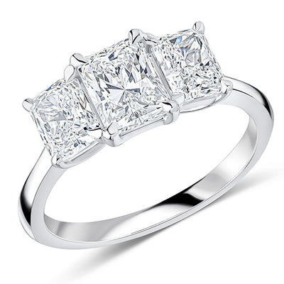Three-Stone Trilogy Radiant Cut Trilogy Ring, 1.0ct