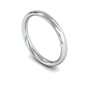 Platinum Traditional Court Wedding Ring 2.5mm - Signature Weight