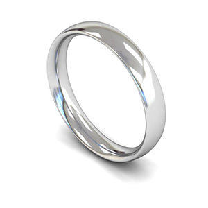 Platinum Traditional Court Wedding Ring 4mm - Signature Weight