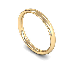9ct Yellow Gold Traditional Court Wedding Ring 2.5mm - Signature Weight
