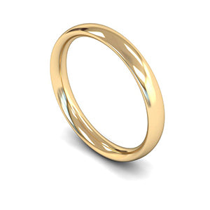 9ct Yellow Gold Traditional Court Wedding Ring 3mm - Signature Weight