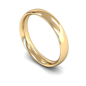 9ct Yellow Gold Traditional Court Wedding Ring 4mm - Signature Weight