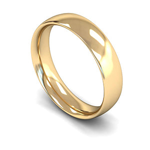 9ct Yellow Gold Traditional Court Wedding Ring 5mm - Signature Weight