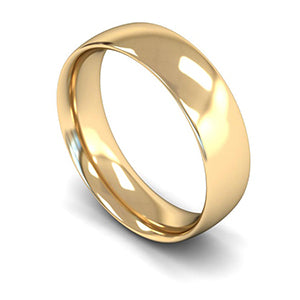 9ct Yellow Gold Traditional Court Wedding Ring 6mm - Signature Weight