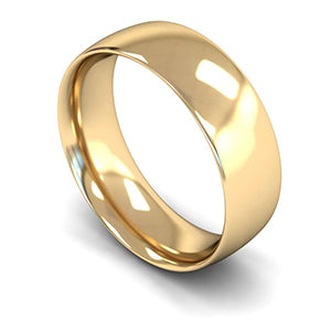9ct Yellow Gold Traditional Court Wedding Ring 7mm - Signature Weight
