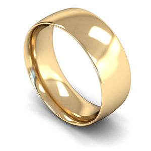 9ct Yellow Gold Traditional Court Wedding Ring 8mm - Signature Weight