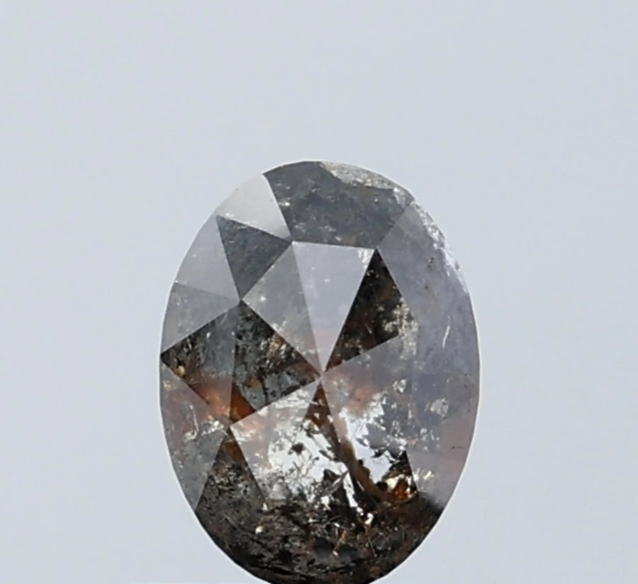 Oval Salt And Pepper Natural Diamond 0.89ct I3 loose diamond