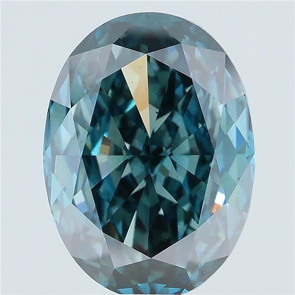 Oval Fancy Deep Blue Lab-grown Diamond 5.71ct VS2 loose diamond