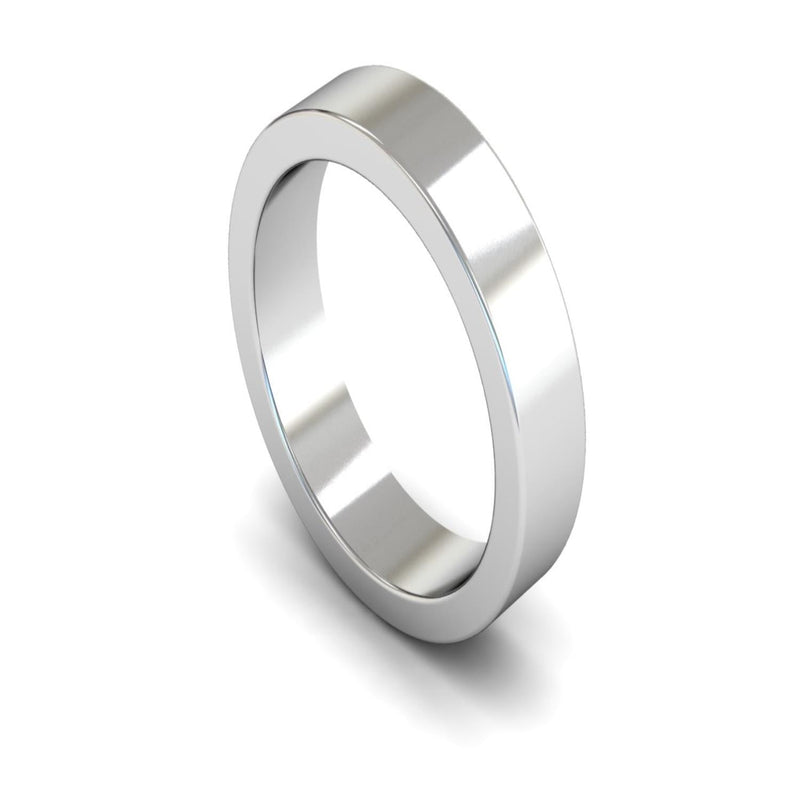 Platinum Flat Wedding Ring 5mm - Heavy Weight