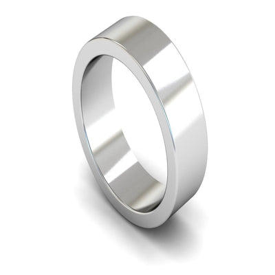 Platinum Flat Wedding Ring 7mm - Heavy Weight