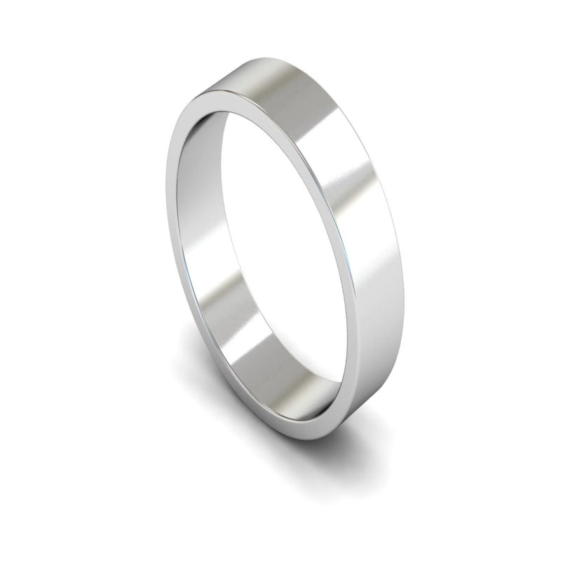 Platinum Flat Wedding Ring 5mm - Light Weight