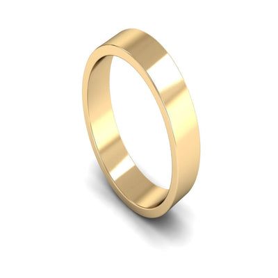 14ct Yellow Gold Flat Wedding Ring 5mm - Light Weight
