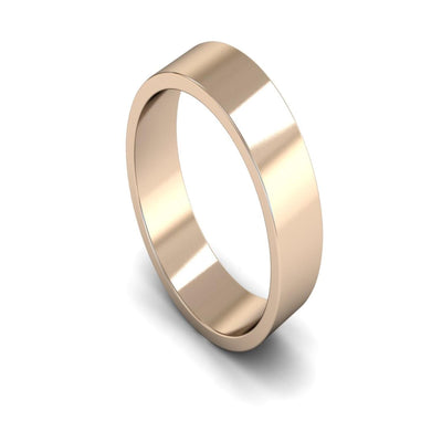 18ct Rose Gold Flat Wedding Ring 6mm - Light Weight