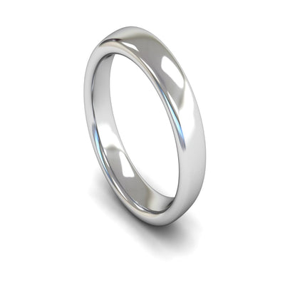 Platinum Slight Court Wedding Ring 5mm - Heavy Weight