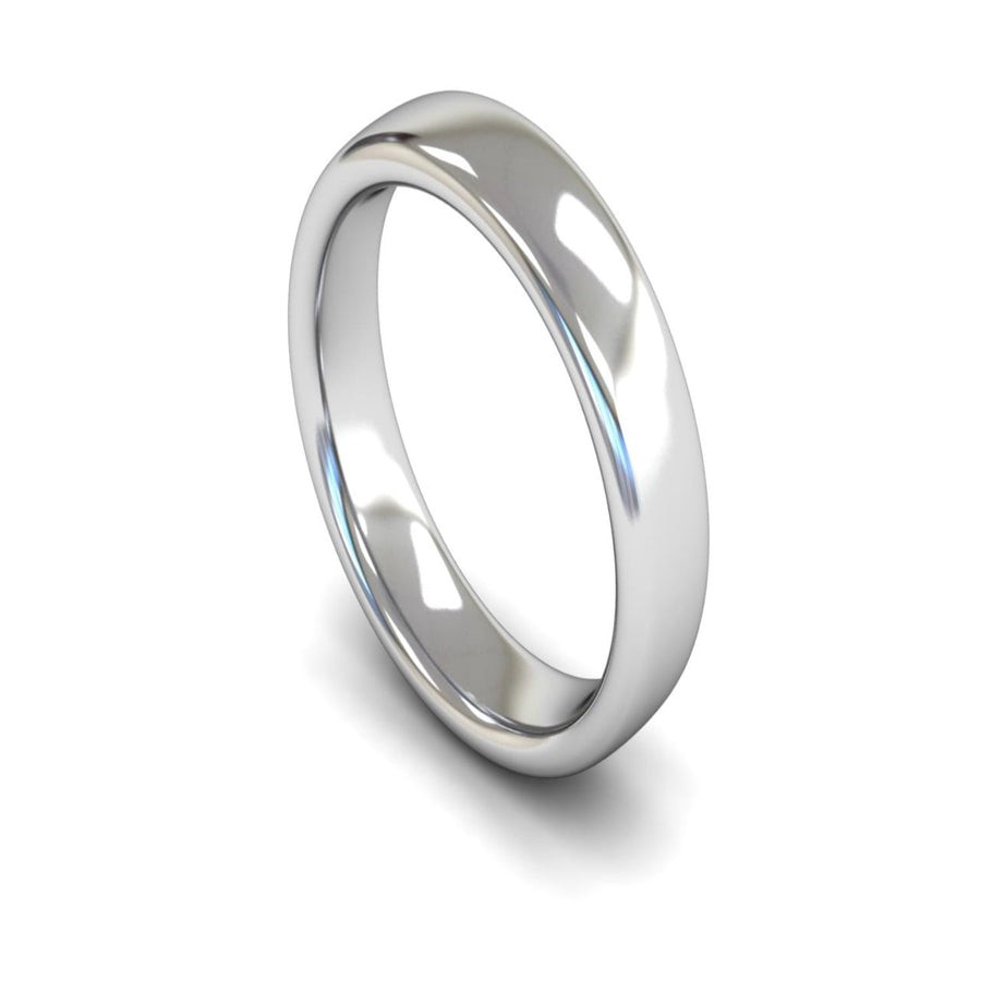 Platinum Slight Court Wedding Ring 5mm - Heavy Weight
