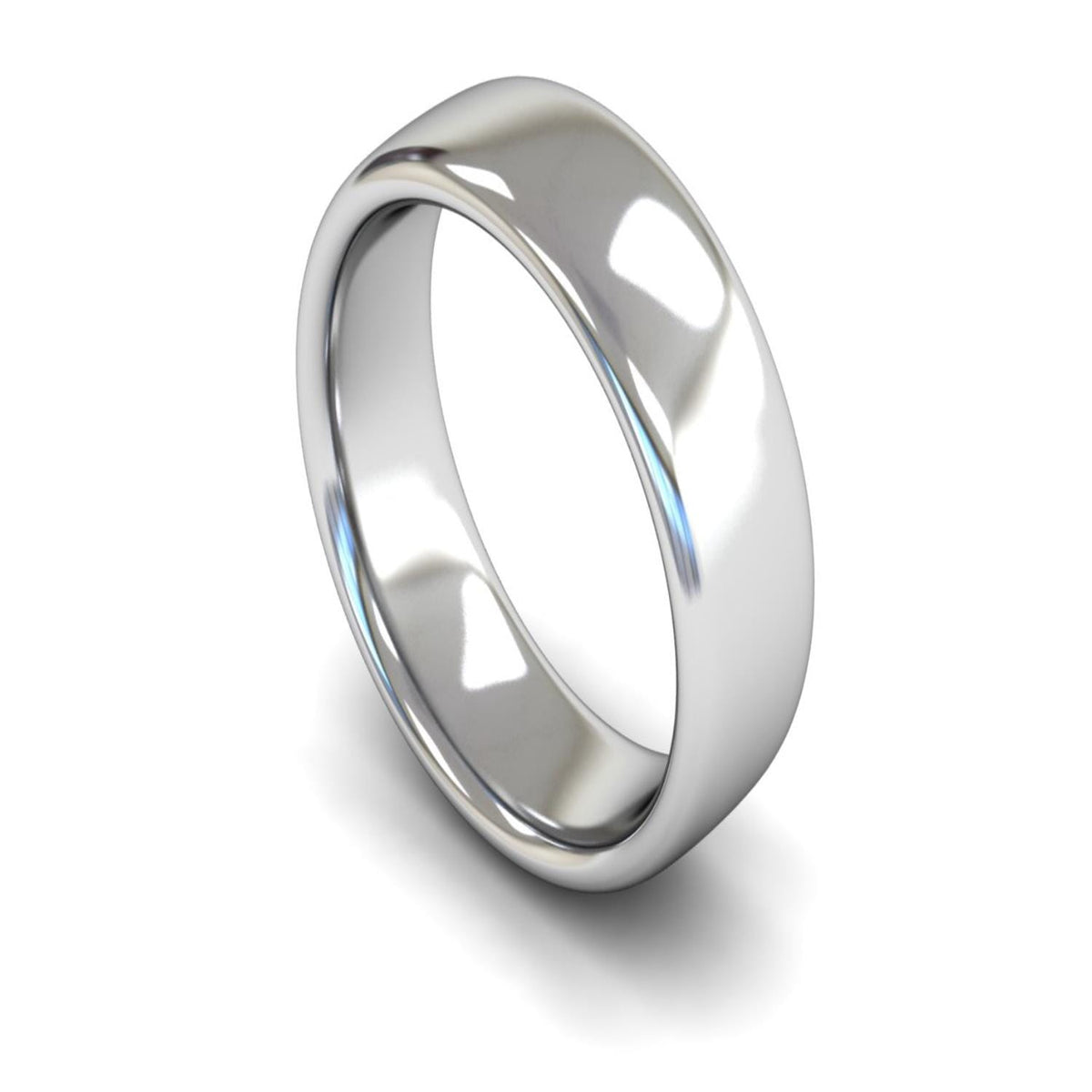 Platinum Slight Court Wedding Ring 7mm - Heavy Weight
