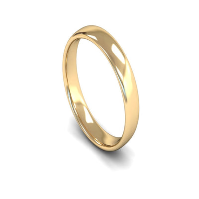 14ct Yellow Gold Slight Court Wedding Ring 4mm - Light Weight
