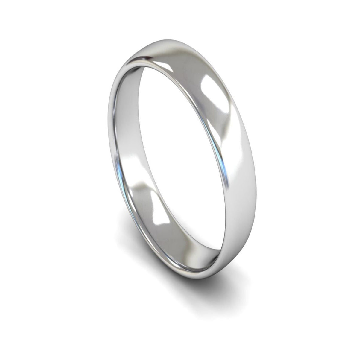 Platinum Slight Court Wedding Ring 5mm - Light Weight