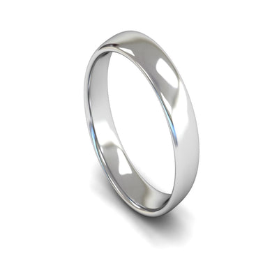 Platinum Slight Court Wedding Ring 5mm - Light Weight