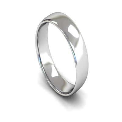 Platinum Slight Court Wedding Ring 6mm - Light Weight