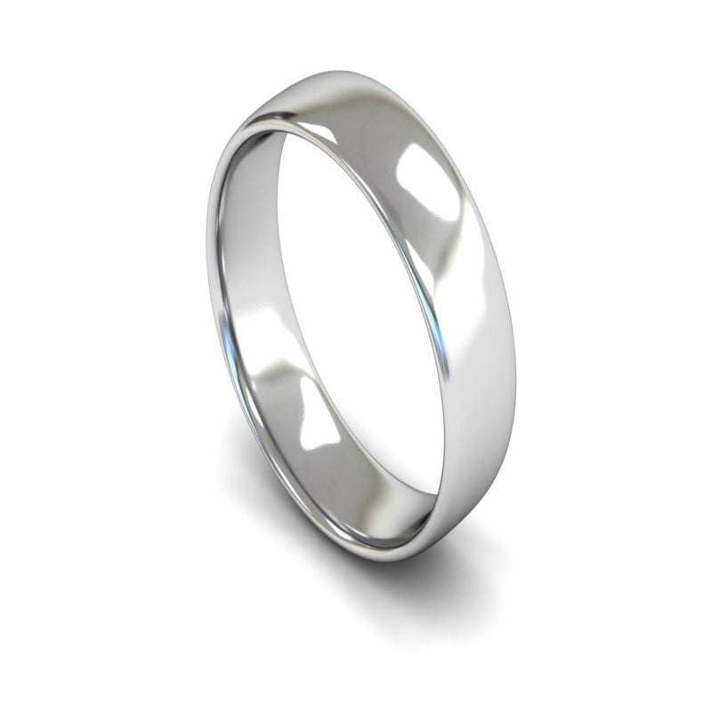 Platinum Slight Court Wedding Ring 6mm - Light Weight
