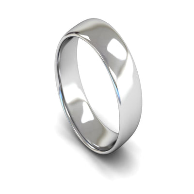Platinum Slight Court Wedding Ring 7mm - Light Weight