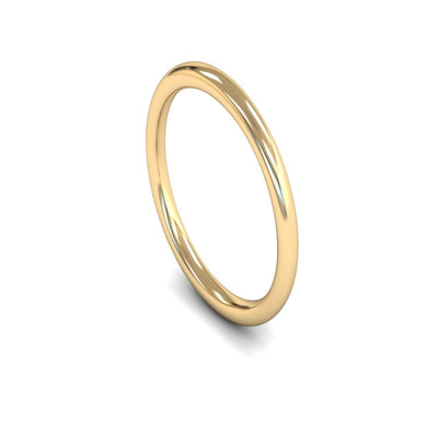 14ct Yellow Gold Slight Court Wedding Ring 1.5mm - Signature Weight